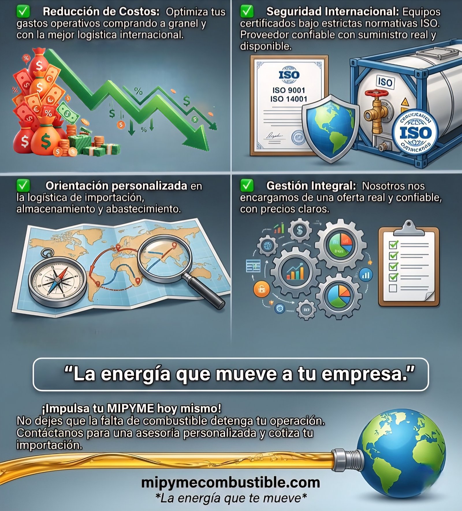 Combustible importado para tu empresa